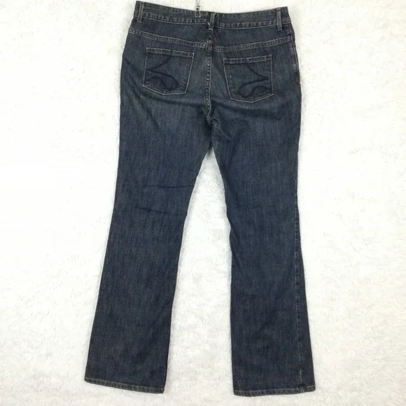 Simply Vera Vera Wang Womens Jeans Boot Cut Blue Denim Dark Wash Mid Rise 10 - Picture 2 of 10